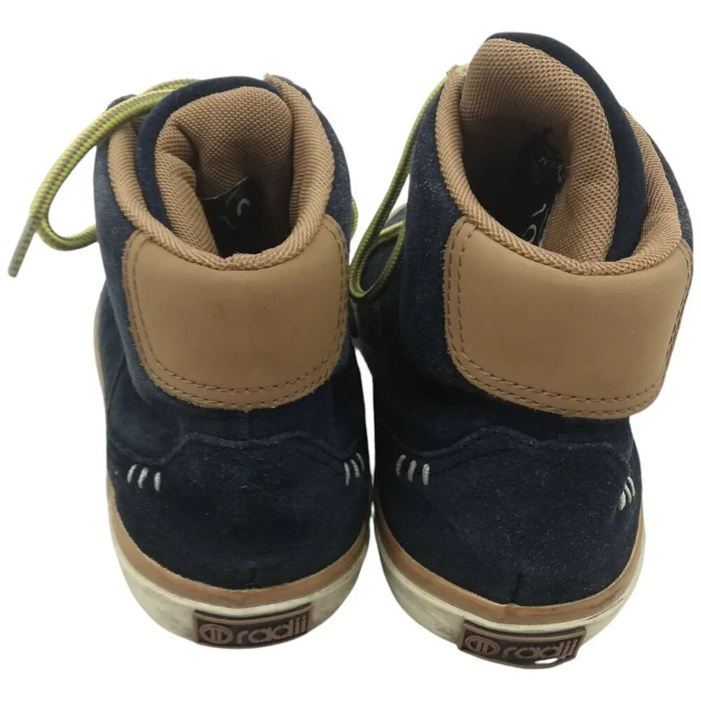 Radii High Top Suede Tennis Shoes Boots Size 10 Blue Brown Skateboard Napoli Mid